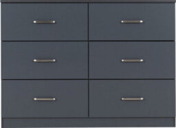 Seconique Dakota 6 Drawer Chest Of Drawers Dark Grey - thumbnail 4