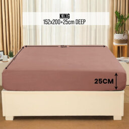 Aspire Homeware Peach Fitted Sheet-(25Cm) Deep Hotel Quality -Breathable Fitted Bed Sheets King (L)200 X (W)152Cm - thumbnail 7