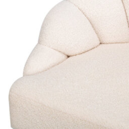 Nordlys White Bouclé And Metal Lounge Chair Vintage Style Living Room - thumbnail 4