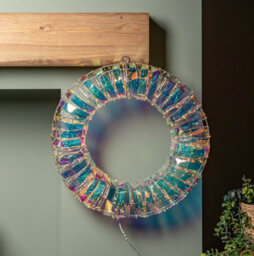 Samuel Alexander 45Cm Light Up Iridescent Dream Christmas Wreath With 600 Warm White Leds - thumbnail 3