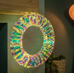 Samuel Alexander 45Cm Light Up Iridescent Dream Christmas Wreath With 600 Warm White Leds - thumbnail 6