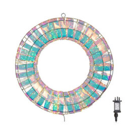 Samuel Alexander 45Cm Light Up Iridescent Dream Christmas Wreath With 600 Warm White Leds - thumbnail 9