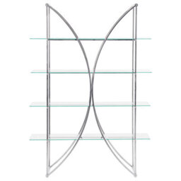 Beliani 4 Tier Shelving Unit Hollow Metal 175 Cm Silver - thumbnail 5