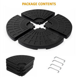 4Pcs Cantilever Parasol Base Weight 80Kg Fan Style - thumbnail 3