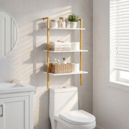Gainoom 3-Tier Industrial Wall Mounted Shelves Wooden Floating Shelving Unit - thumbnail 7