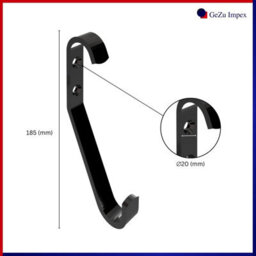 Gezu Impex Wall Hook 185 mm Chrome Plated Clothes Hook Set Of 4 Wall Mount Hanger For Coat Hat Towel School - thumbnail 2