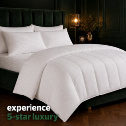 Opulent Home 3 Tog Summer Duvet - Lightweight Striped Microfibre, Oeko-Tex Certified, Made In Uk - Double - thumbnail 6