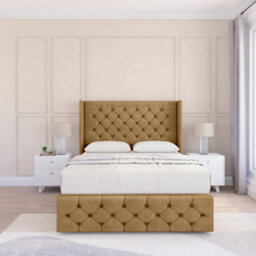 "Sloomy Luthor Plush Memory Foam Bed Set ,no Drawers, Mattress & 54"" Wingback Headboard With 12"" Footboard - King" - thumbnail 2