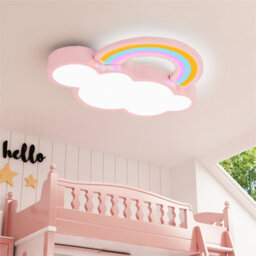 Vrygle Modern Ceiling Light Cloud Dimmable Led Chandelier Pendant Lamp For Kids Bedroom Pink - thumbnail 6