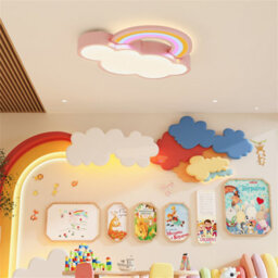 Vrygle Modern Ceiling Light Cloud Dimmable Led Chandelier Pendant Lamp For Kids Bedroom Pink - thumbnail 7