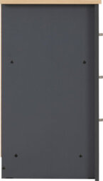 Seconique Portland 3 Drawer Chest In Grey With Oak Effect Finish - thumbnail 5