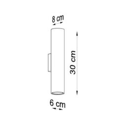 Sollux Lighting Lagos Steel Burgundy 2 Lights Modern Wall Lamps - thumbnail 7