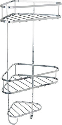 Simpa 3 Tier Chrome Plated Shower Storage Organiser Caddy Tidy - image 1