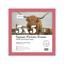 5X5 Pink Picture Frame (12.7 X 12.7Cm) Poster, Photo, Artwork, Gallery Wall Or Print - thumbnail 1