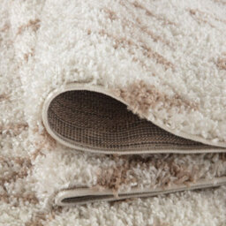The Rugs Moroccan Shaggy Rugs And Runners Soft Fluffy Wavy Trellis Design High Pile Beige And Ivory Living Room Kitchen Hallway 830 - thumbnail 7