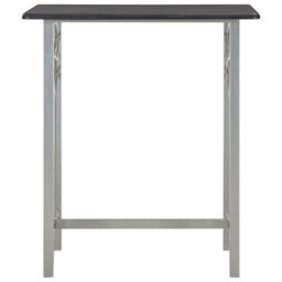 Berkfield 3 Piece Bar Set Wood And Steel Black - thumbnail 3