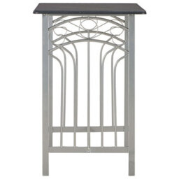 Berkfield 3 Piece Bar Set Wood And Steel Black - thumbnail 4