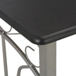 Berkfield 3 Piece Bar Set Wood And Steel Black - thumbnail 5