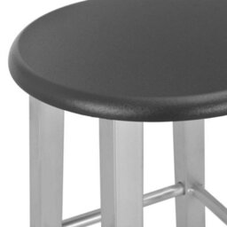 Berkfield 3 Piece Bar Set Wood And Steel Black - thumbnail 8