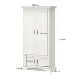 Heze Furniture Irys 4D Wardrobe - Anderson Pine - thumbnail 2
