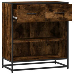 Berkfield Sideboard Smoked Oak 68X35X76 Cm Engineered Wood - thumbnail 7