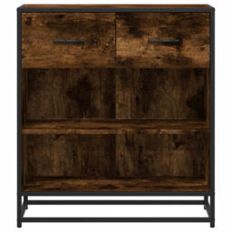 Berkfield Sideboard Smoked Oak 68X35X76 Cm Engineered Wood - thumbnail 4