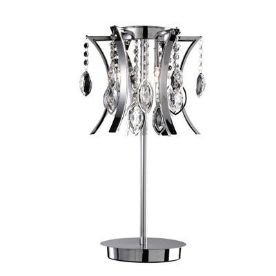 Luminosa Lighting Luminosa Mios Table Lamp 3 Light G4 Polished Chrome/crystal - image 1