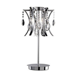Luminosa Lighting Luminosa Mios Table Lamp 3 Light G4 Polished Chrome/crystal - thumbnail 1