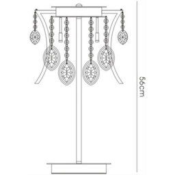 Luminosa Lighting Luminosa Mios Table Lamp 3 Light G4 Polished Chrome/crystal - thumbnail 5
