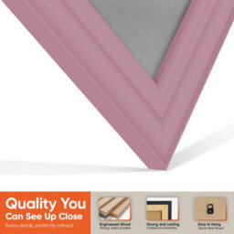"AK Frames 25X17"" Pink Classic Vinyl Record Frame With Mid Grey Mount For 12 Inch Lp Cover & Disc - Overlapped Design" - thumbnail 3