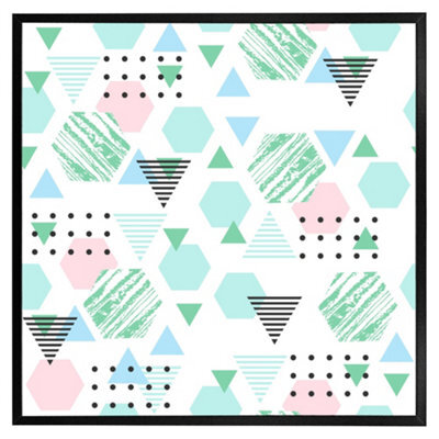 "Andrew Lee Geometric Shapes (Picutre Frame) / 30X30"" / Oak" - image 1
