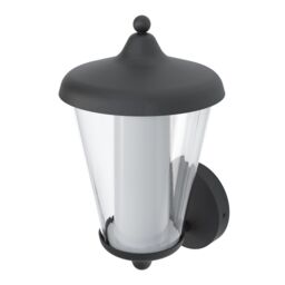 GoodHome Haro Fixed Matt Dark Grey Mains-Powered Integrated Led Outdoor Lantern Wall Light 1000Lm (Dia)20.5Cm - thumbnail 4