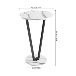 2 Tiers Marble Effect Coffee Side End Table Sofa Bedside Side - thumbnail 2
