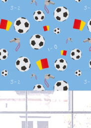 Lister Cartwright Football Blackout Roller Blinds  Easy Fit Child Safety For Kids (Light Blue, 60 Cm Width X 140 Cm Drop) - thumbnail 3