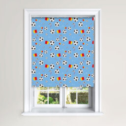 Lister Cartwright Football Blackout Roller Blinds  Easy Fit Child Safety For Kids (Light Blue, 60 Cm Width X 140 Cm Drop)