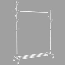 Appaso 50Kg  Clothes Rail Collection Portable Heavy Duty Load Clothes Rack With Storage Shelf Metal Clothing  Stainless Steel - thumbnail 4