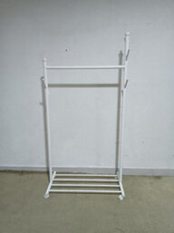 Appaso 50Kg  Clothes Rail Collection Portable Heavy Duty Load Clothes Rack With Storage Shelf Metal Clothing  Stainless Steel - thumbnail 3