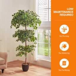 Thehotsale Artificial Zamioculcas Decorative Plant In Pot 185 Cm H - thumbnail 2