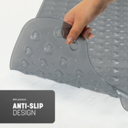 Keplin Premium Non Slip Rubber Bath Mat 200 Suction Cups, Bpa, Latex Free, 40X100Cm, Machine Washable, Grey - thumbnail 5