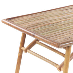 Beliani Folding Garden Dining Table 120 X 70 Cm Light Brown - Compact, Foldable Outdoor Table - thumbnail 6