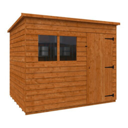 Buttercup Farm 8 X 6 Feet Budget Pent 9mm Shed - Solid Wood/softwood/pine - L235 X W175 X H204.1 Cm - Burnt Orange - thumbnail 1