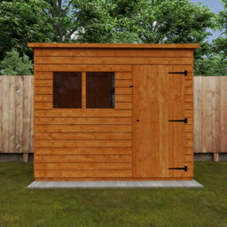 Buttercup Farm 8 X 6 Feet Budget Pent 9mm Shed - Solid Wood/softwood/pine - L235 X W175 X H204.1 Cm - Burnt Orange - thumbnail 6