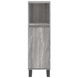 Berkfield 3 Piece Bathroom Cabinet Set Grey Sonoma Engineered Wood - thumbnail 8