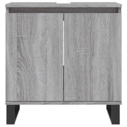 Berkfield 3 Piece Bathroom Cabinet Set Grey Sonoma Engineered Wood - thumbnail 6
