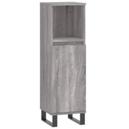Berkfield 3 Piece Bathroom Cabinet Set Grey Sonoma Engineered Wood - thumbnail 7