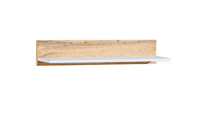 Arte Arca Ar8 Floating Wall Shelf - Two-Tone Elegance, H150mm W801mm D196mm In Oak Wotan & Arctic White - image 1