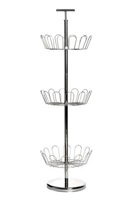 Orsina Revolving Silver Shoe Stand - image 1