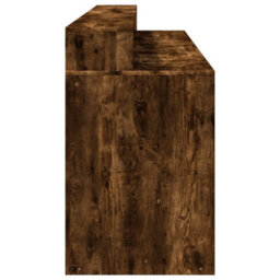 Berkfield Desk With Led Lights Smoked Oak 200X55X91 Cm Engineered Wood - thumbnail 7