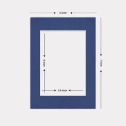 Ak Frames 7X5 Blue Picture Mounts To Fit 5X3.5 Aperture Size - Mount Board Only (No Frame Included) - thumbnail 3