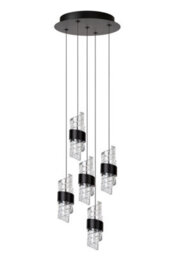 Lucide Kligande - Pendant Light - 30 Cm - Led Dim. - 5X8W 2700K - Black - thumbnail 2